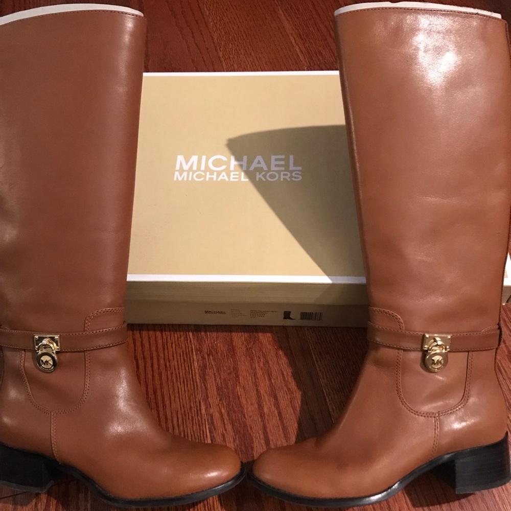 Michael Kors Leather Riding Boots